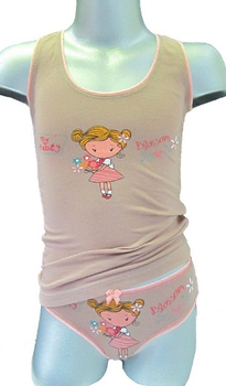 Майка для девочек "Какао" 7737-КАКАО (размер 6-7 лет) - Белье - интернет гипермаркет детской одежды Смартордер